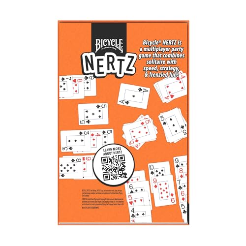 Bicycle Nertz jumbo index cards provide clear readability for all ages.