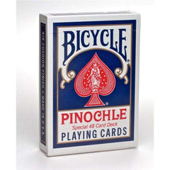 Bicycle Pinochle deck close-up with air-cushion finish for smooth shuffling.