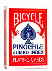 Bicycle Pinochle jumbo index blue deck for quick decisions at the table