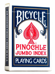 Bicycle Pinochle jumbo index red deck with large numbers for easier play