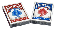 Bicycle Poker Size red deck front view, ideal for home games and fast shuffles.