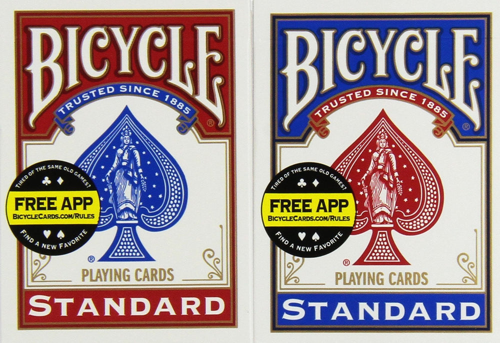 Bicycle Poker Size cards spread neatly for a home game.