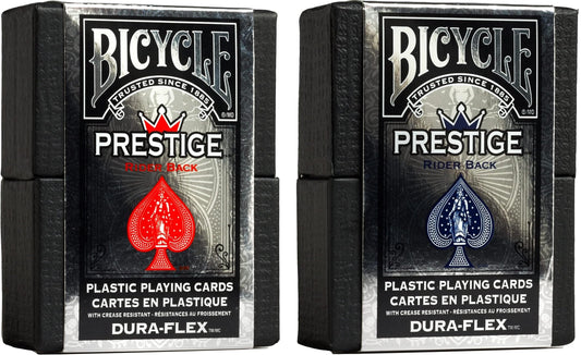Bicycle Prestige waterproof plastic playing cards red deck ideal for durable, long-lasting play