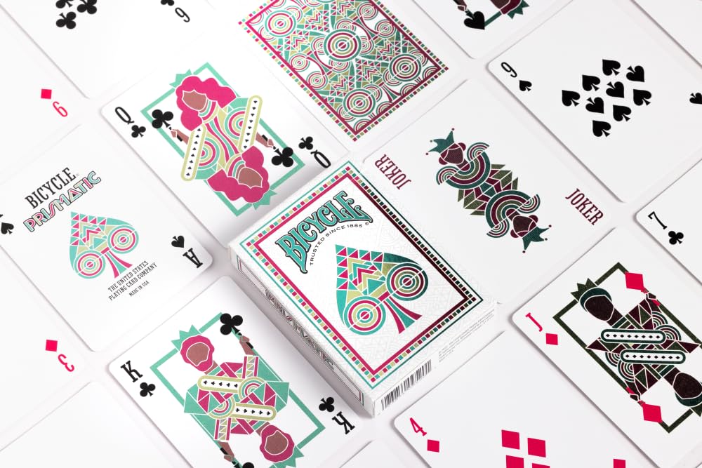 Bicycle Prismatic is USA-made on recyclable stock for durable, eco-friendly gaming.