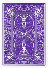 Bicycle Purple Rider Back deck supports standard poker size for versatile play.