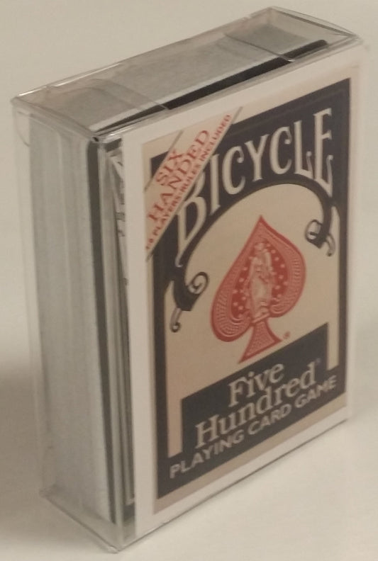 Regular Bicycle 52-card deck with blue Rider back for familiarity