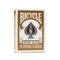 Bicycle Rider Back Gold Deck front view highlights iconic design and premium handling.