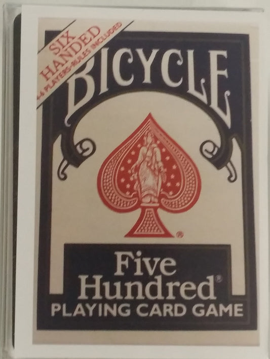 Bicycle Six Handed 500 card deck in tuck case for portability