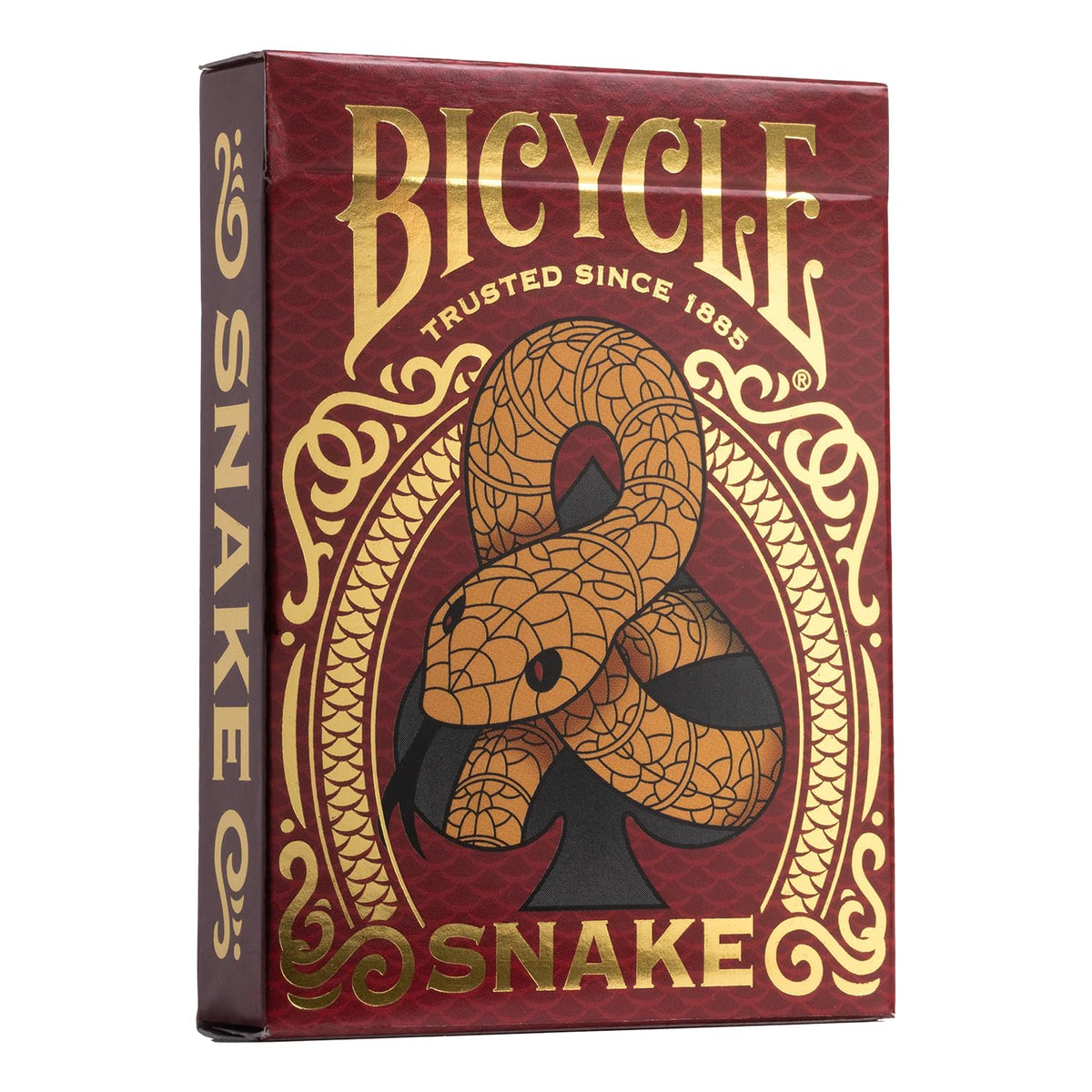 Bicycle Snake Playing Cards back design with zodiac flair for games and display.