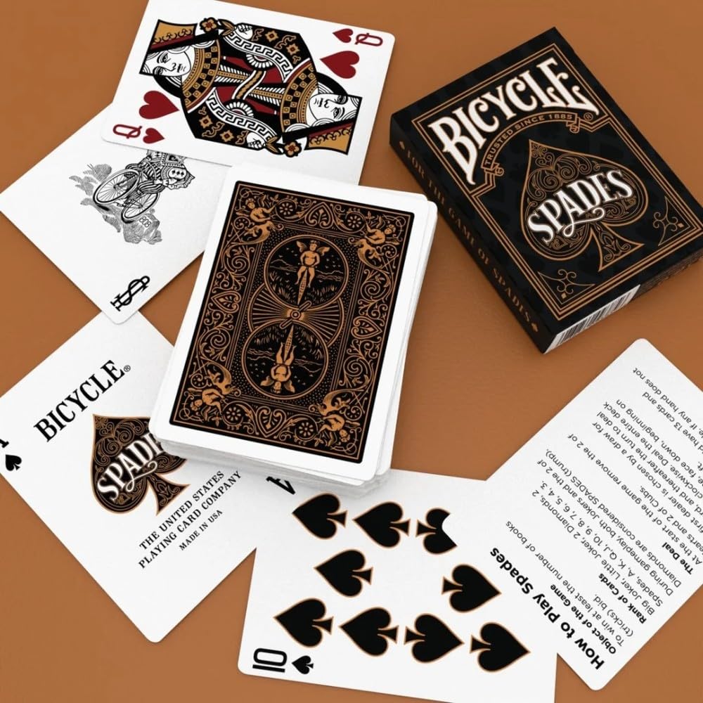 Bicycle Spades promotional shot showing the deck in use