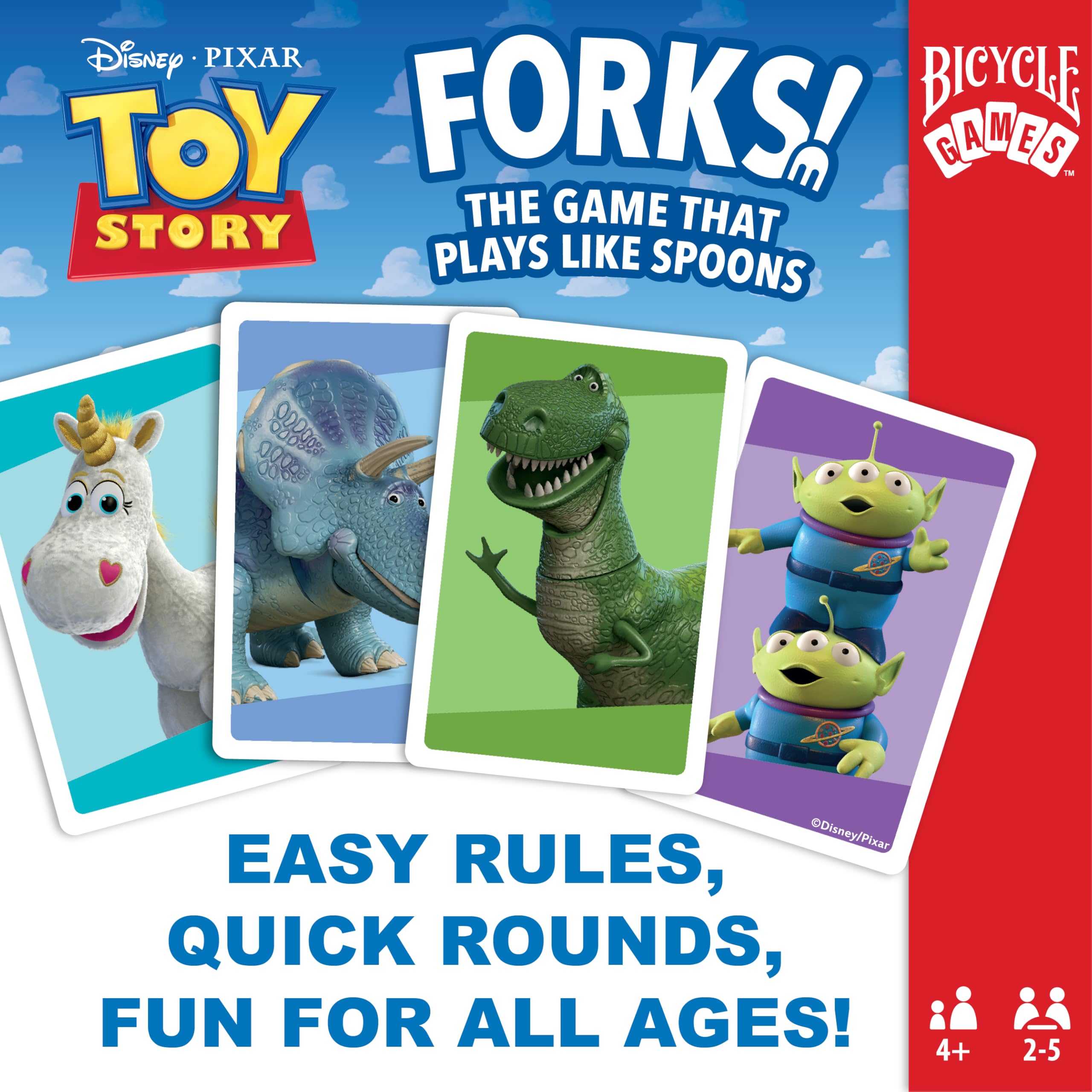 Bicycle Spoons Toy Story packaging showing gift-ready box