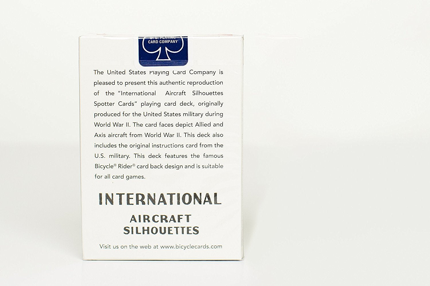 Bicycle Spotter Cards bottom silhouette, useful for aircraft profile study