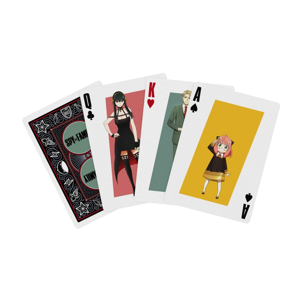 Bicycle Spy x Family Anya portrait on court cards for charm.