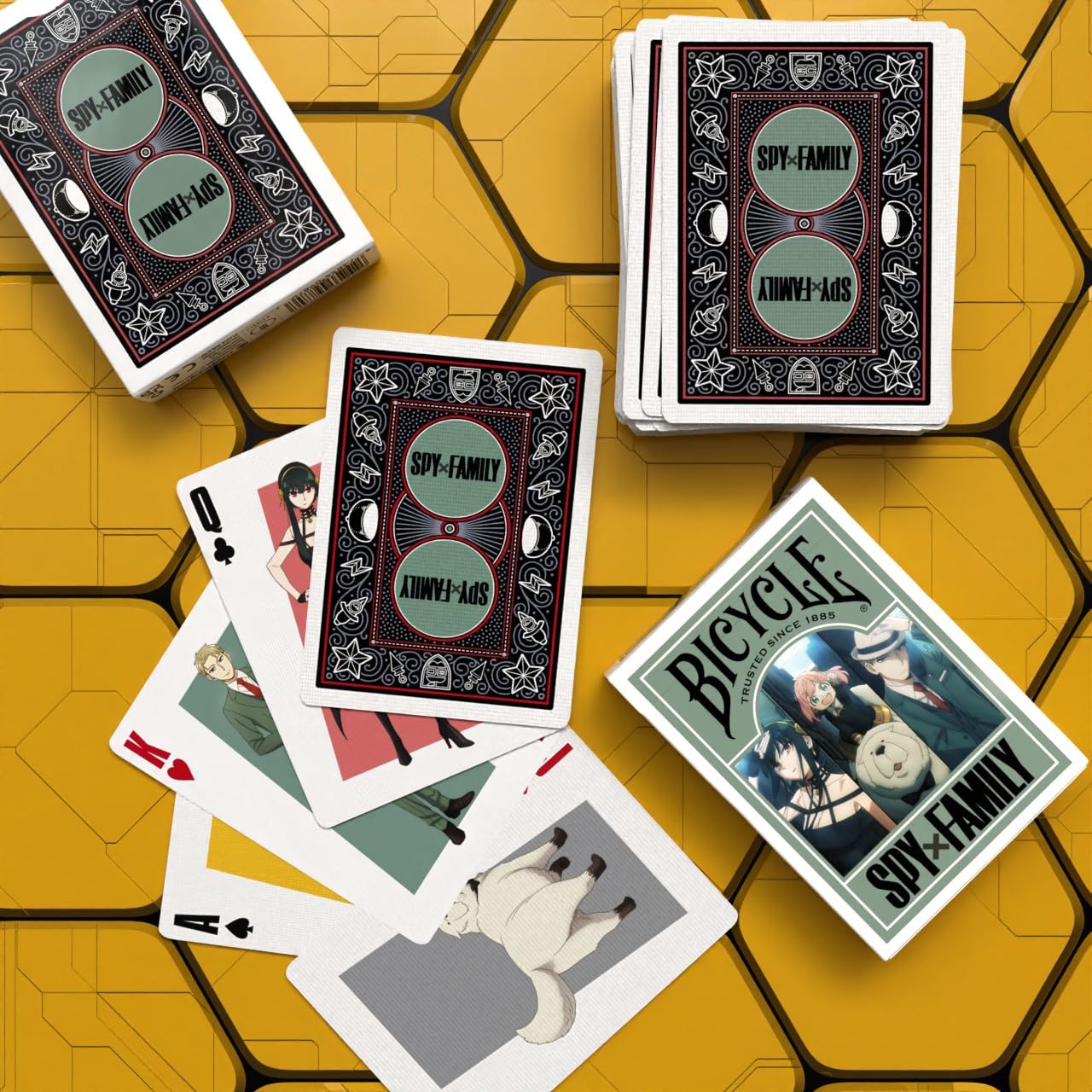Bicycle Spy x Family packaging highlighting collectible appeal.