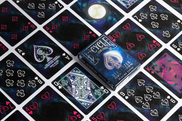 Bicycle Stargazer New Moon blue deck suits poker and family game nights.