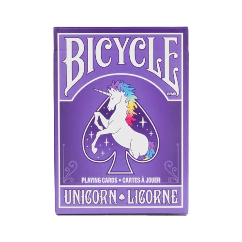 Bicycle Unicorn Playing Cards Ace of Spades offers a striking centerpiece.