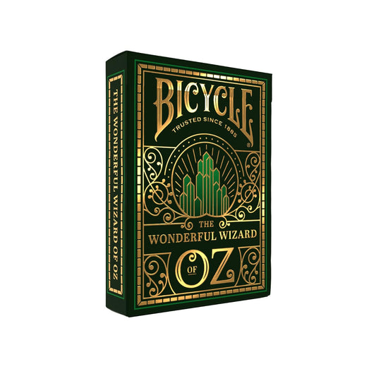Bicycle Wizard of Oz card back design with iconic flying monkeys and balloon