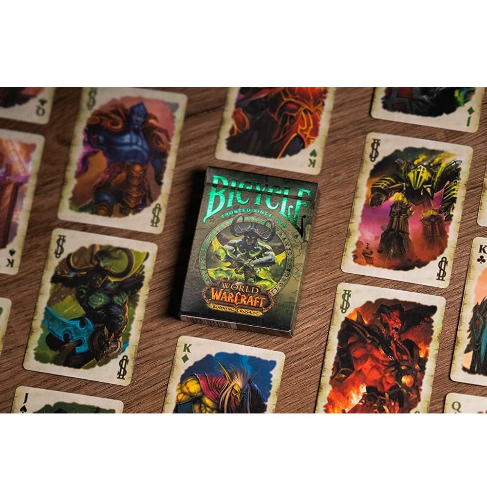 Bicycle World of Warcraft Burning Crusade court cards with iconic visuals for immersive gameplay