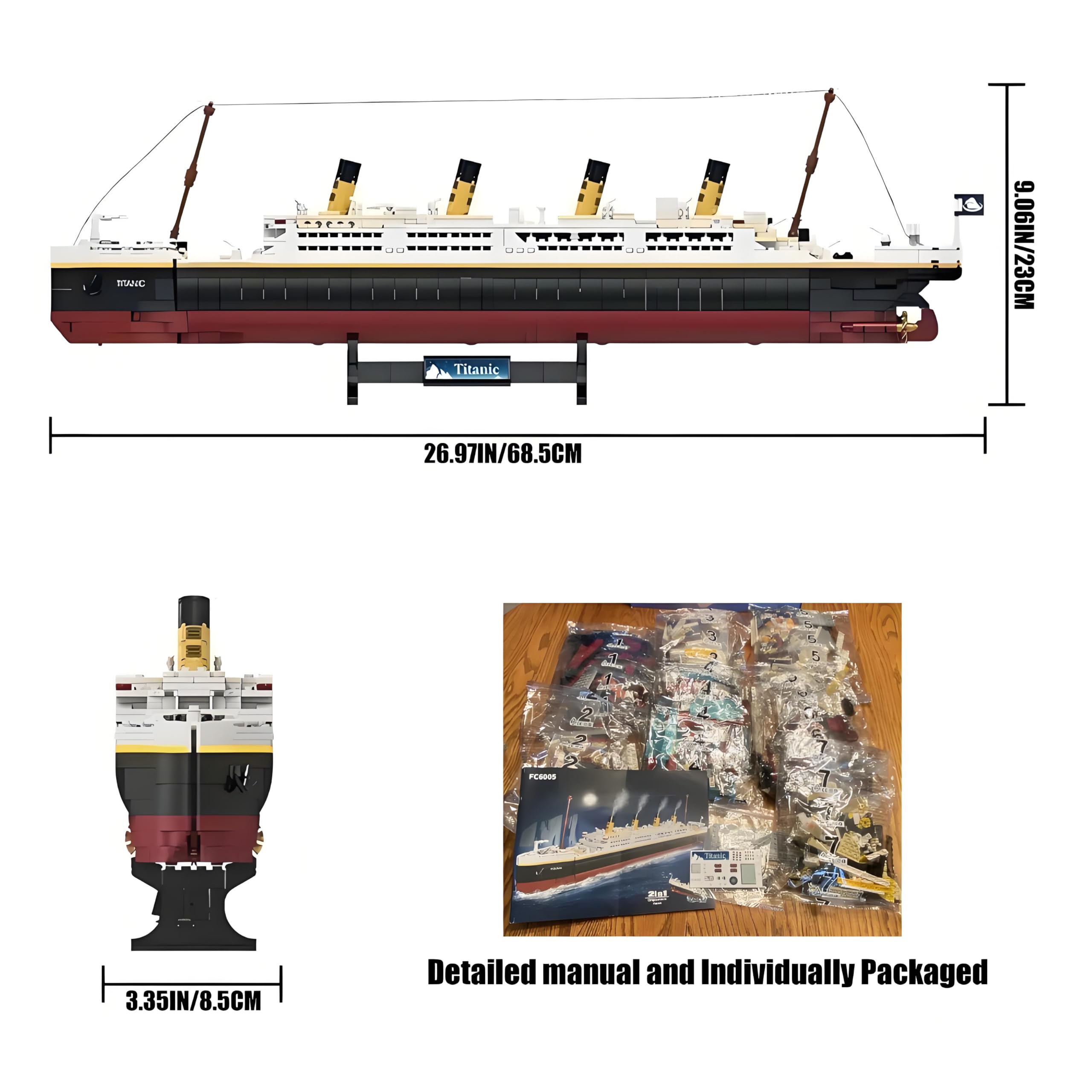 BIDIUTOY Titanic model kit deck layouts enhance historical appreciation