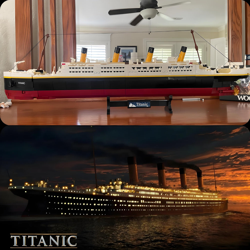 BIDIUTOY Titanic model kit with display stand highlights architecture-inspired craftsmanship