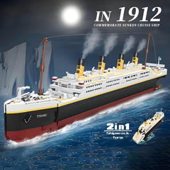 BIDIUTOY Titanic model kit with rotating propellers adds dynamic realism