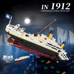 BIDIUTOY Titanic model kit split-hull reveal interior details for immersive exploration