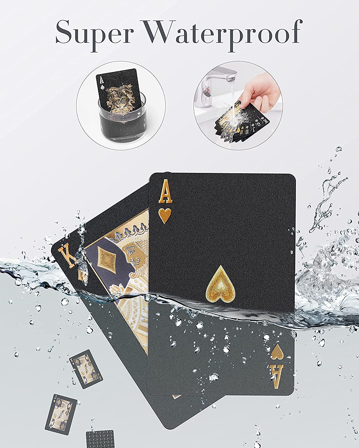 BIERDORF gold skull design cards add style to game night.