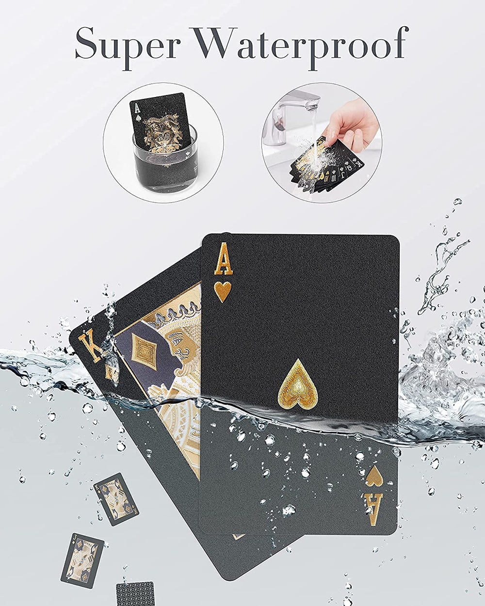 BIERDORF gold skull design cards add style to game night.
