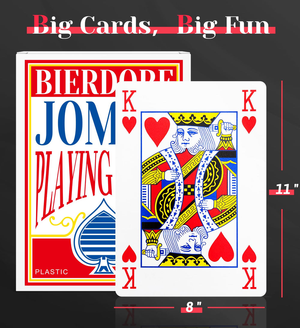 BIERDORF jumbo cards laid flat showcasing the 8x11 size for easy viewing.