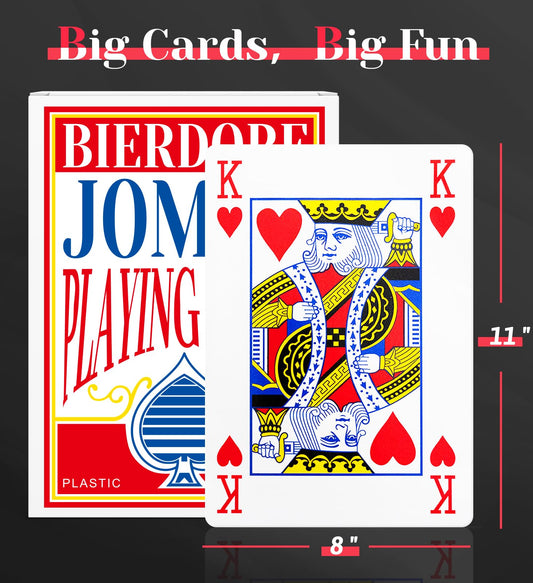 BIERDORF jumbo cards laid flat showcasing the 8x11 size for easy viewing.