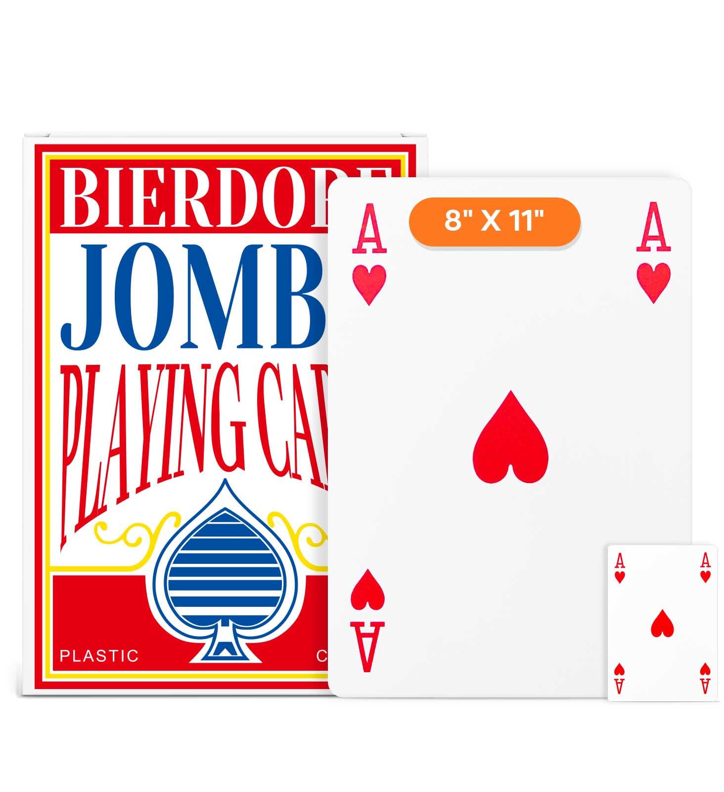 BIERDORF jumbo cards in box view with oversized readability for all players.