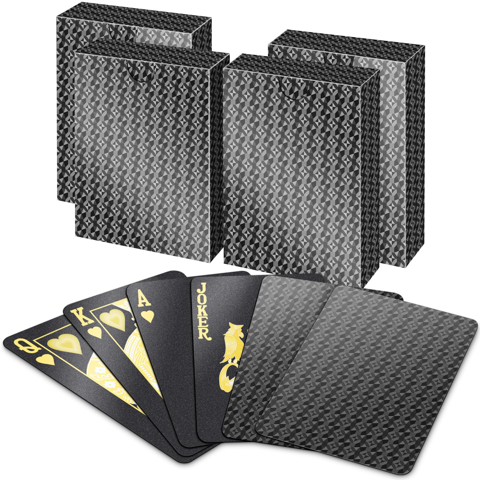 BIERDORF waterproof playing cards 4-pack deck with durable edges for all-weather play.
