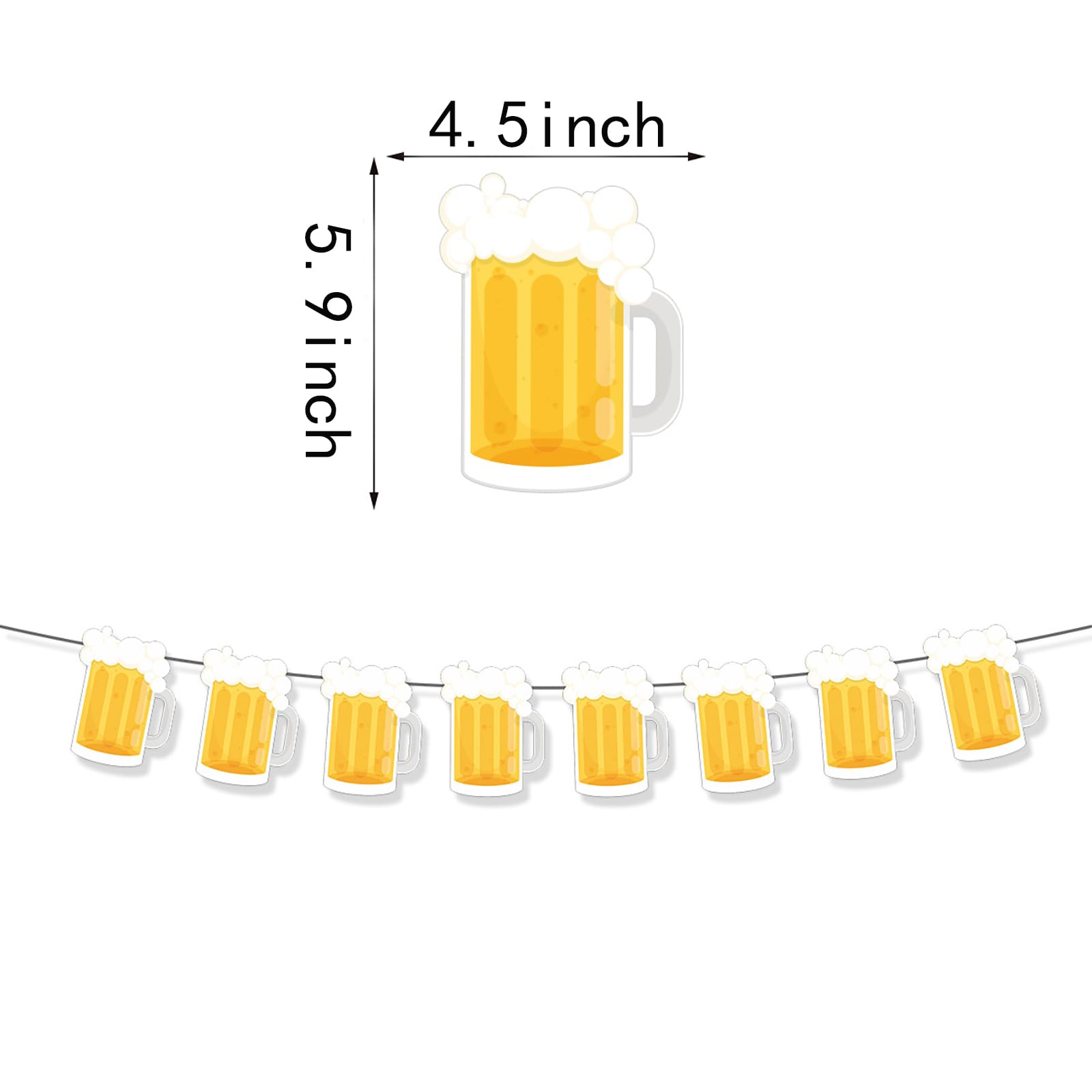BIEUFBJI beer banner on table decor for parties