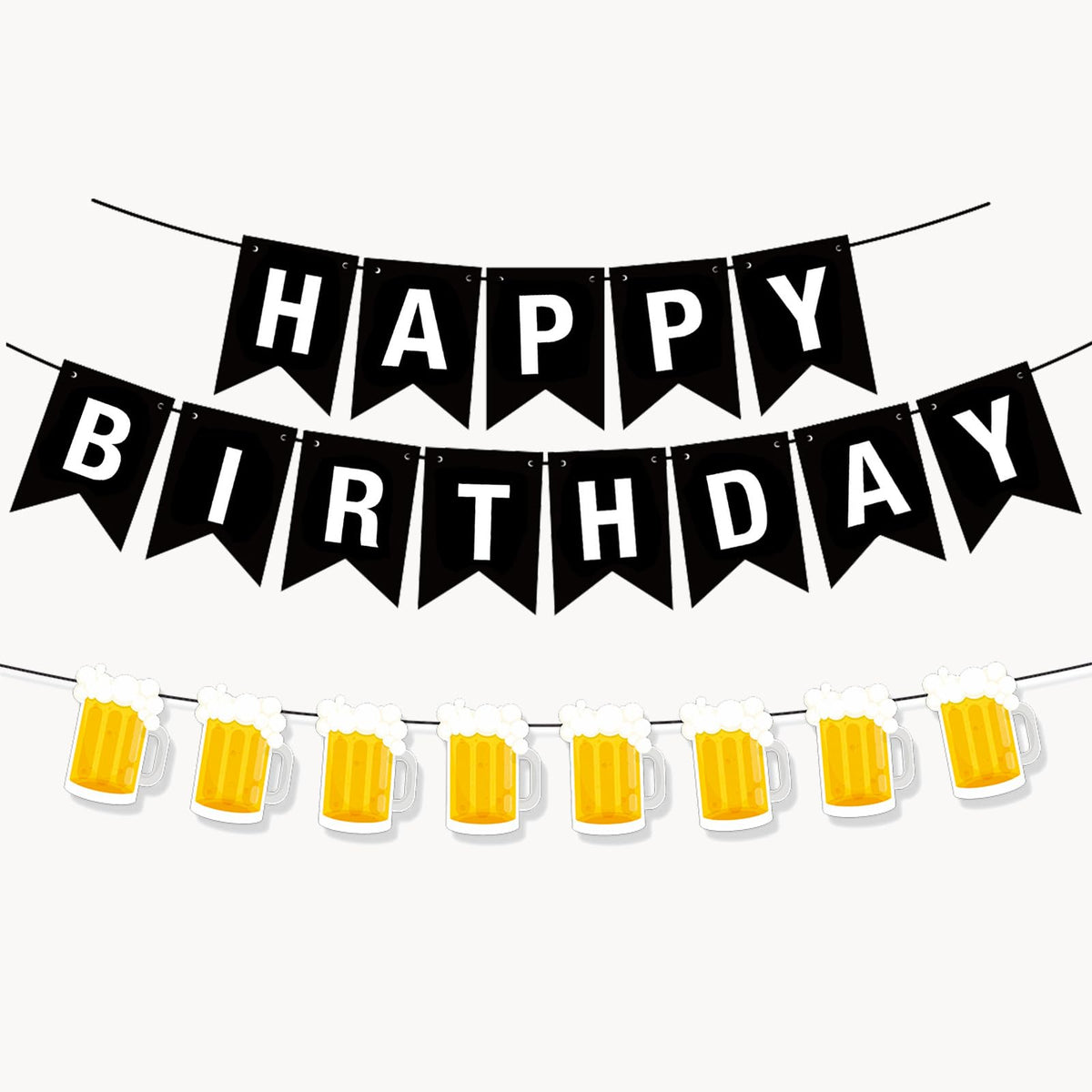 BIEUFBJI beer banner with mug pennant for stylish celebrations