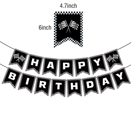 BIEUFBJI checkered banner brightens outdoor celebrations and hall decorations.