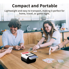 Compact portable BIFTU shuffler ideal for travel and game nights
