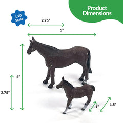 Big Country Toys 1:20 scale mare and colt play figure for compatible playsets