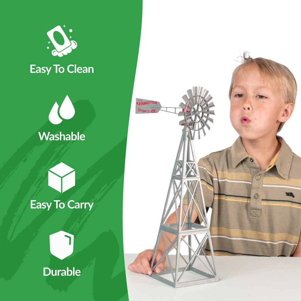 Big Country Toys Aermotor windmill side view enhances realistic ranch dioramas