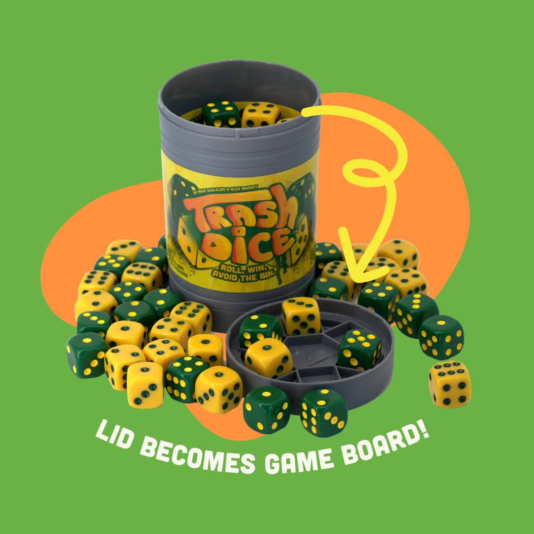 Big Discoveries Trash Dice family play for kids and adults at home.