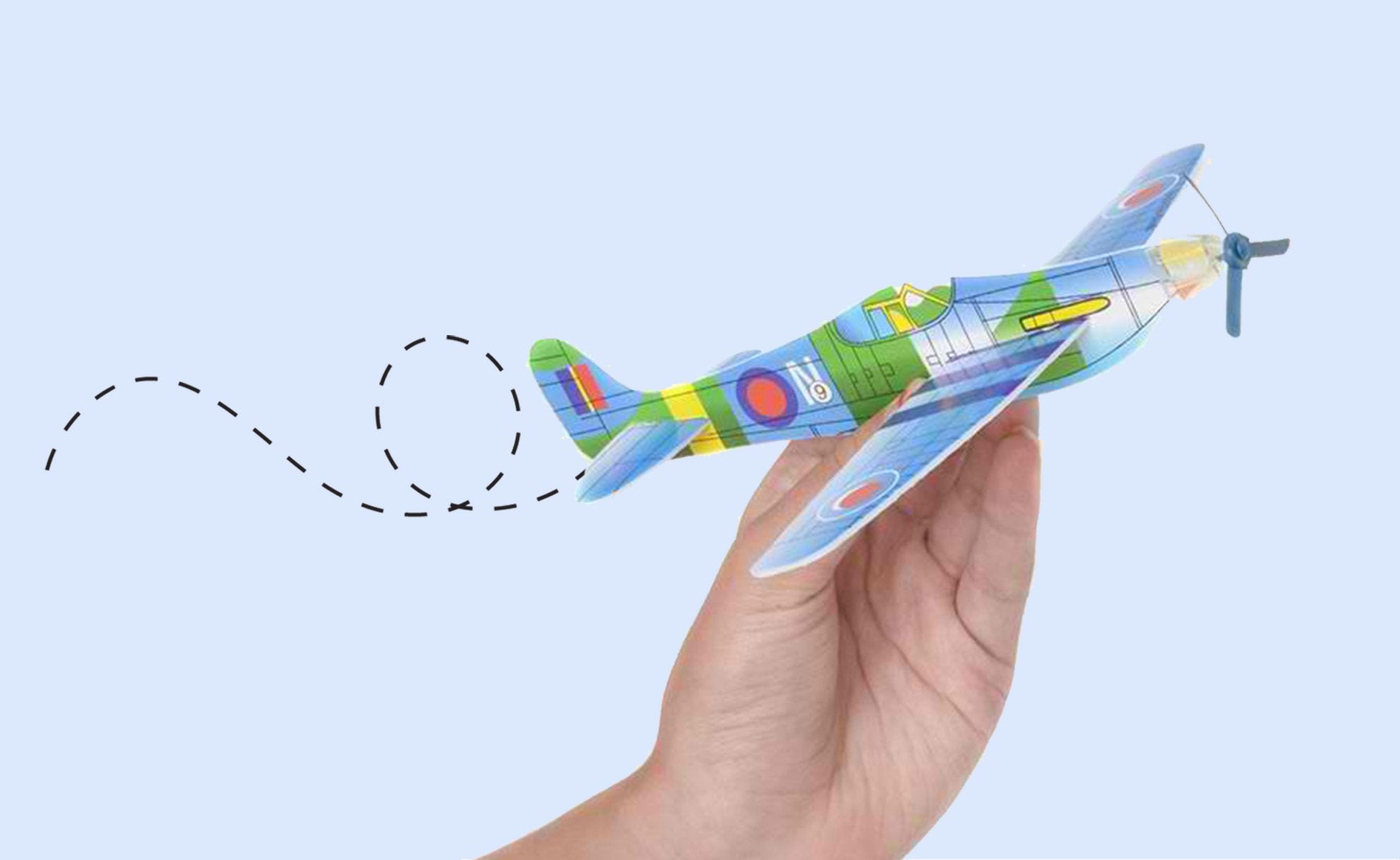 Big Mo's Toys 8-inch glider plane propellers-spinning, engaging play.