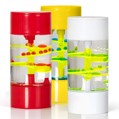 Big Mo's Toys liquid motion spiral timer bubbles down the ramp for calming visual relaxation.