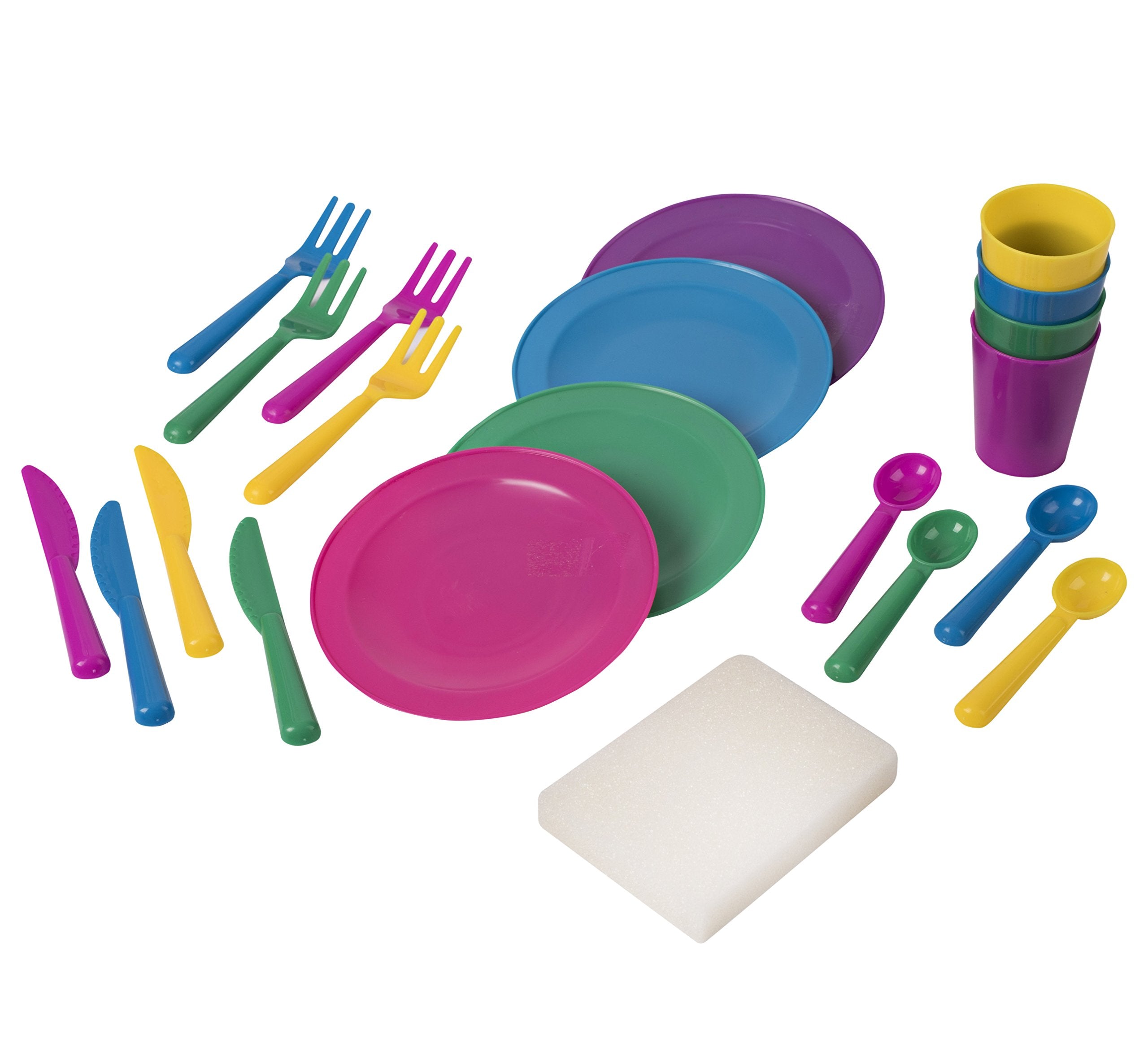 Big Mo’s Toys strainer and sponge included for cleanup and pretend washing