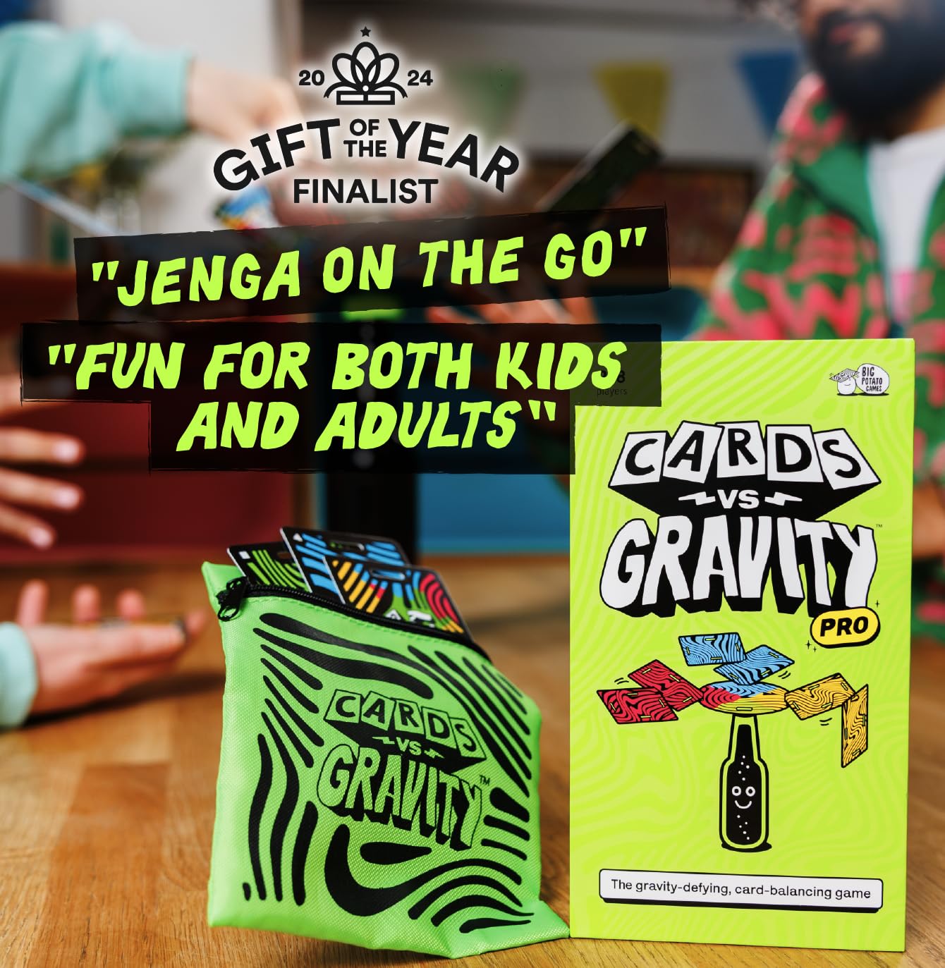 Big Potato Cards vs Gravity Pro color-blind symbols help inclusive game play