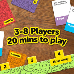 Big Potato Dumb Questions group of friends laughing during game night