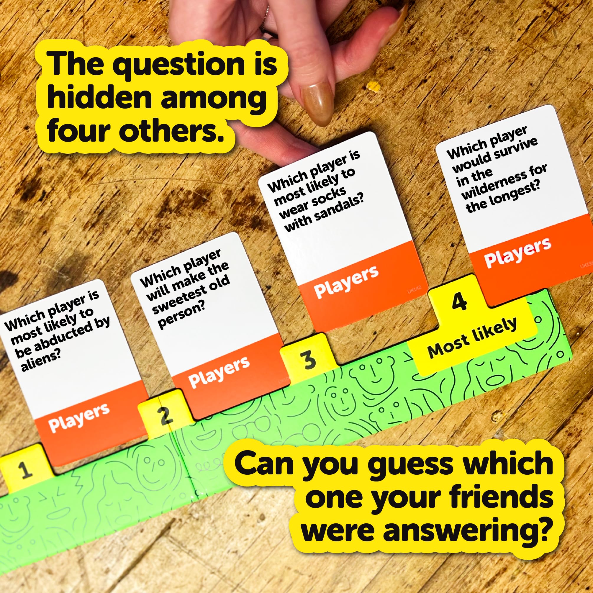 Big Potato Dumb Questions icebreaker cards spread for introductions