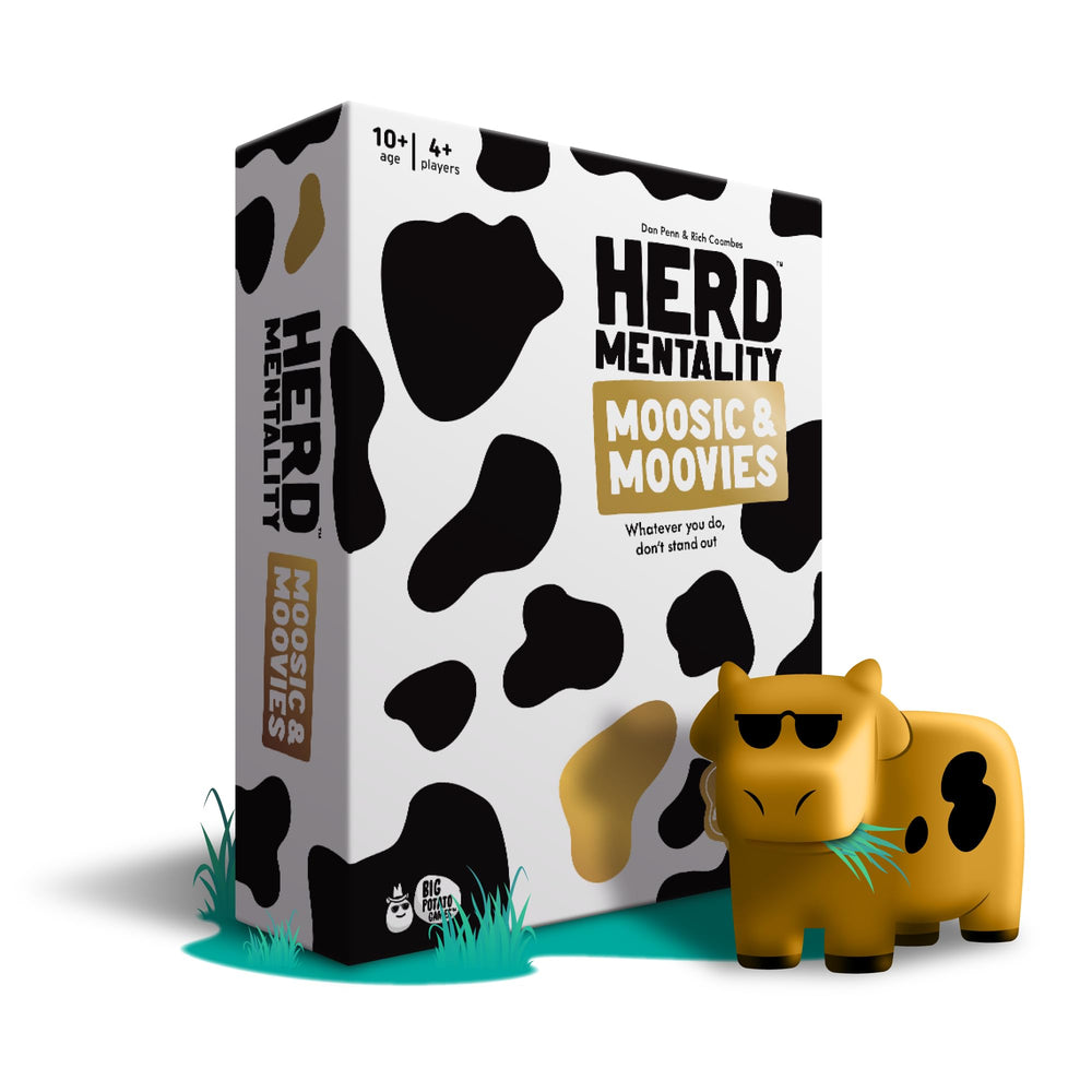 Big Potato Herd Mentality Moovies & Moosic box for exciting family game nights.
