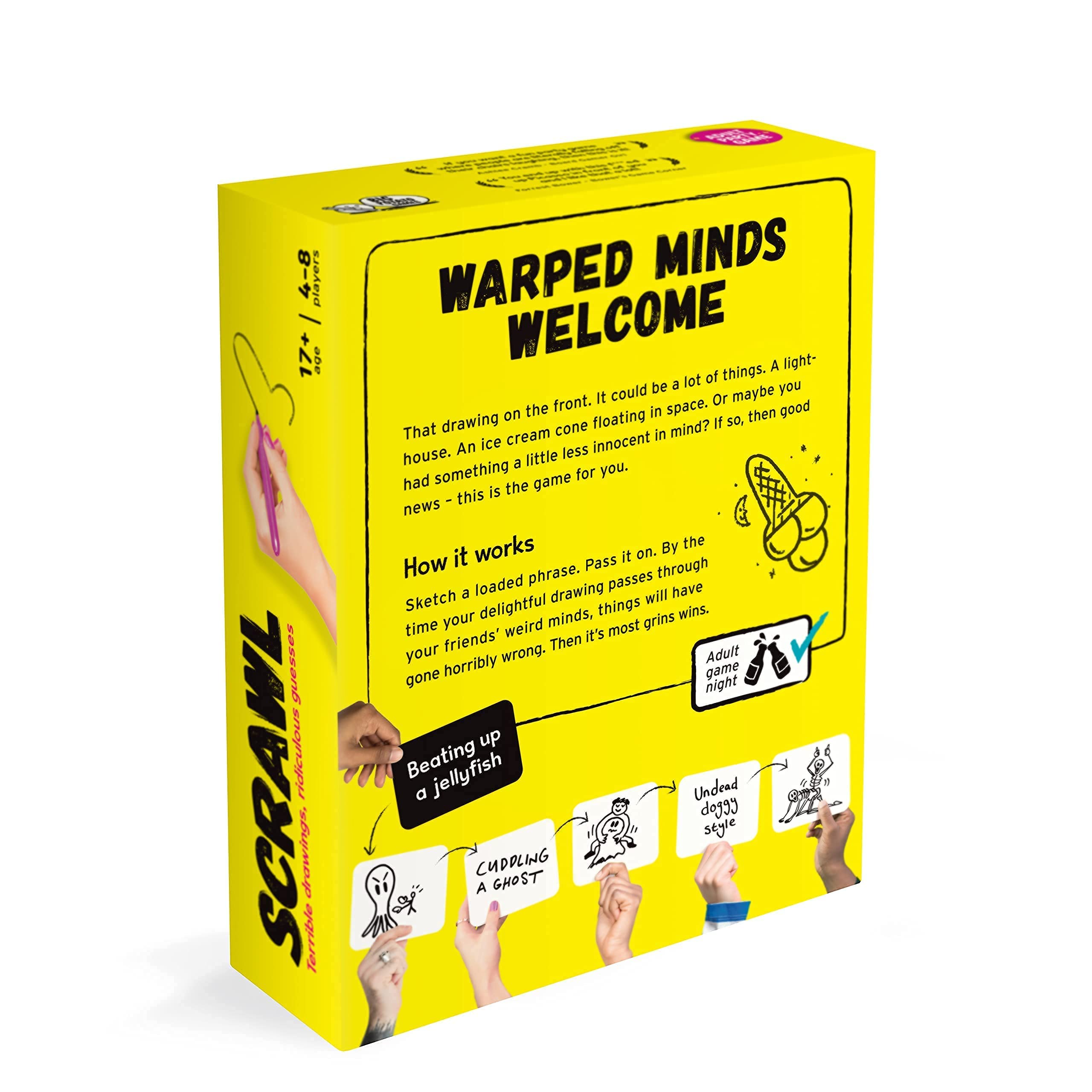 Big Potato Scrawl ages 17+, ideal for adult game nights.