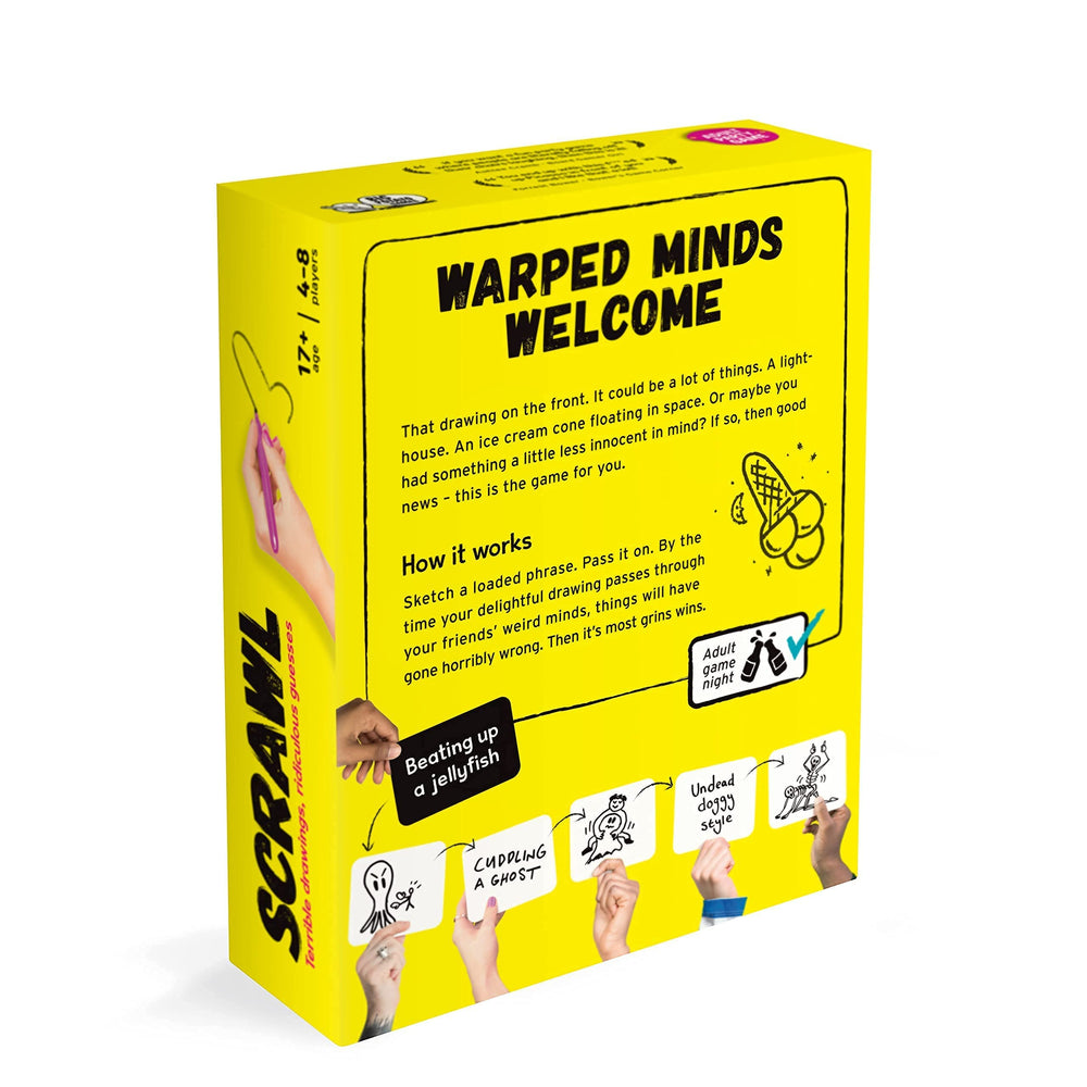 Big Potato Scrawl ages 17+, ideal for adult game nights.