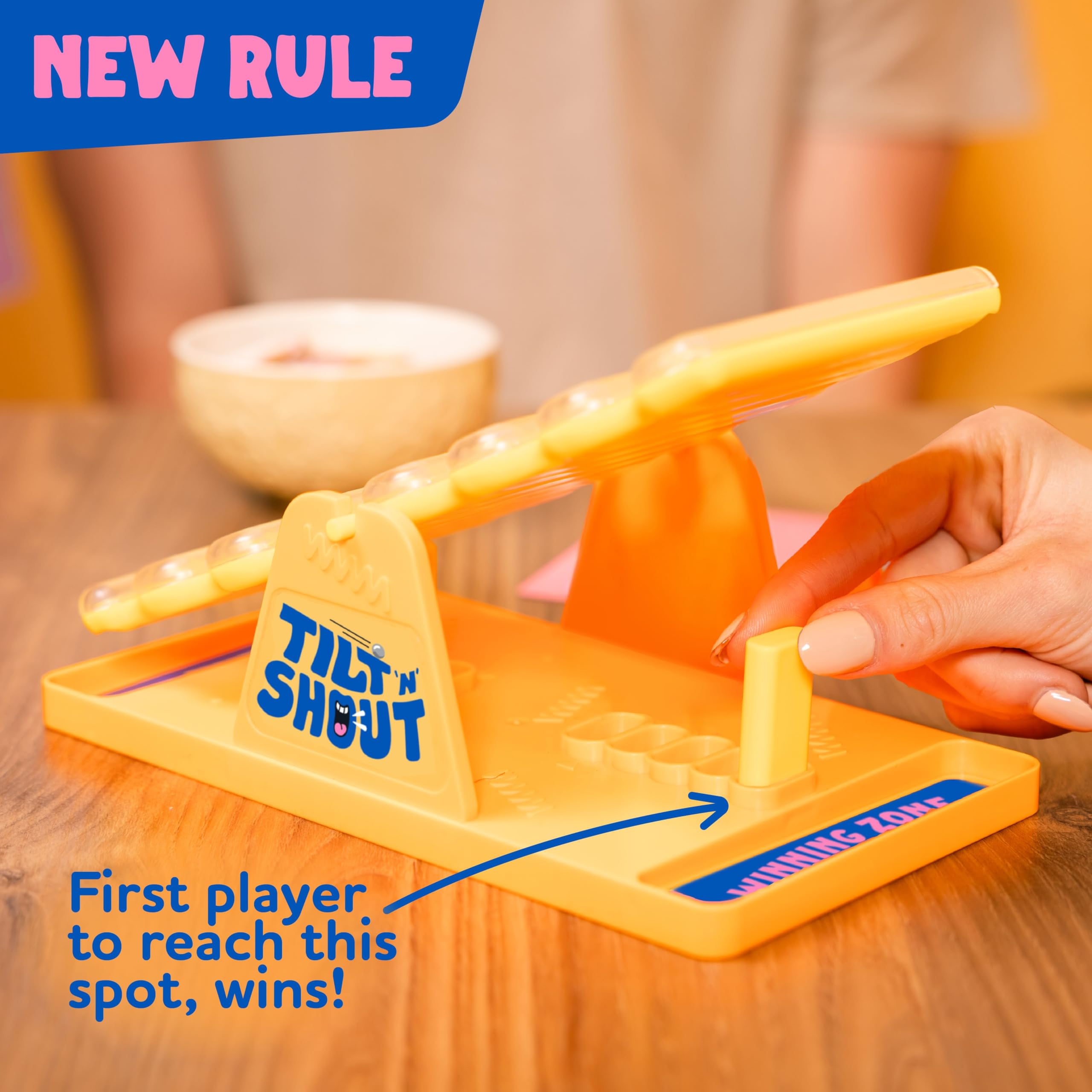 Big Potato Tilt 'n' Shout tabletop game night setup for groups.