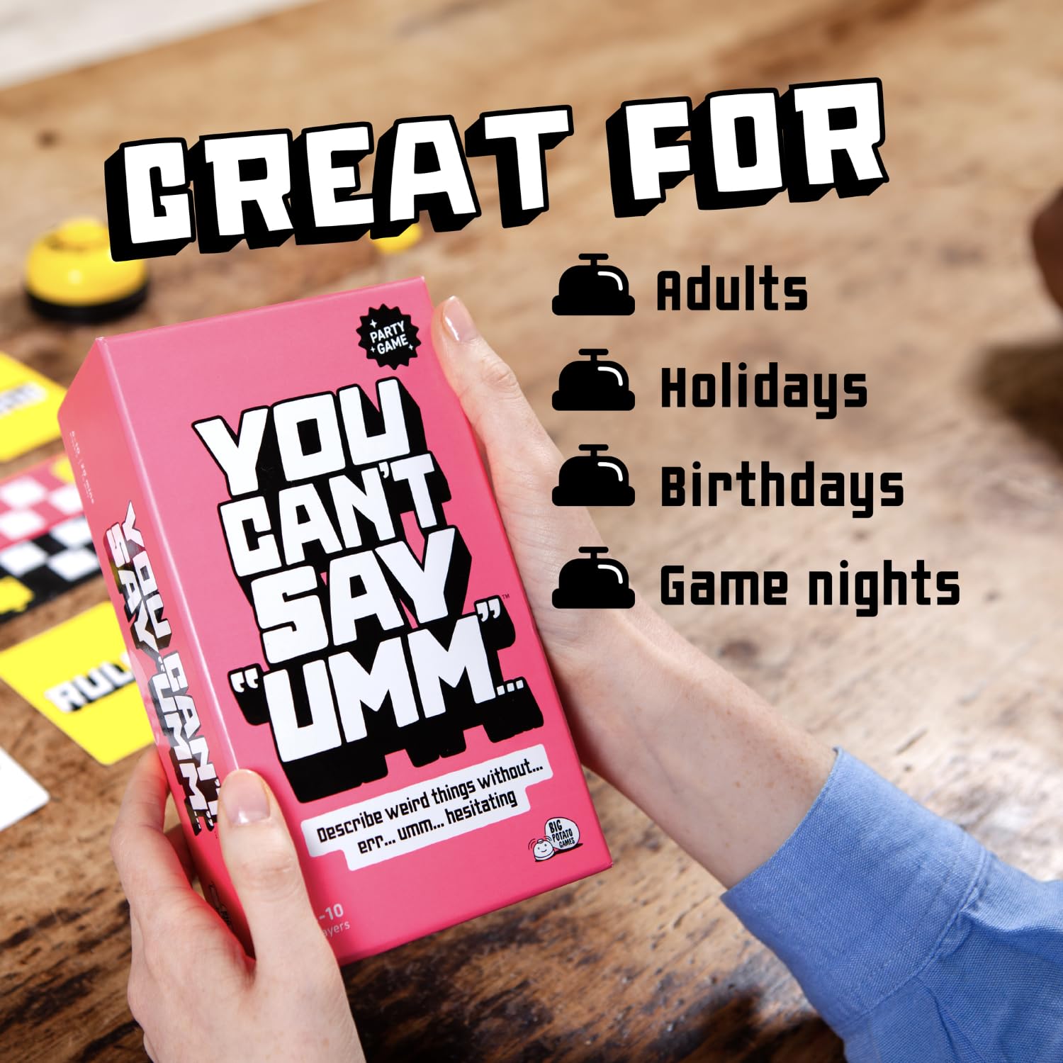 Big Potato You Can’t Say UMM family game night fun for all ages